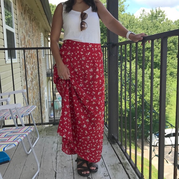 Vintage Dresses & Skirts - VTG Floral Skirt